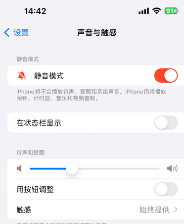 天门苹果15Pro维修网点分享iPhone15Pro系列机型中隐藏静音图标 